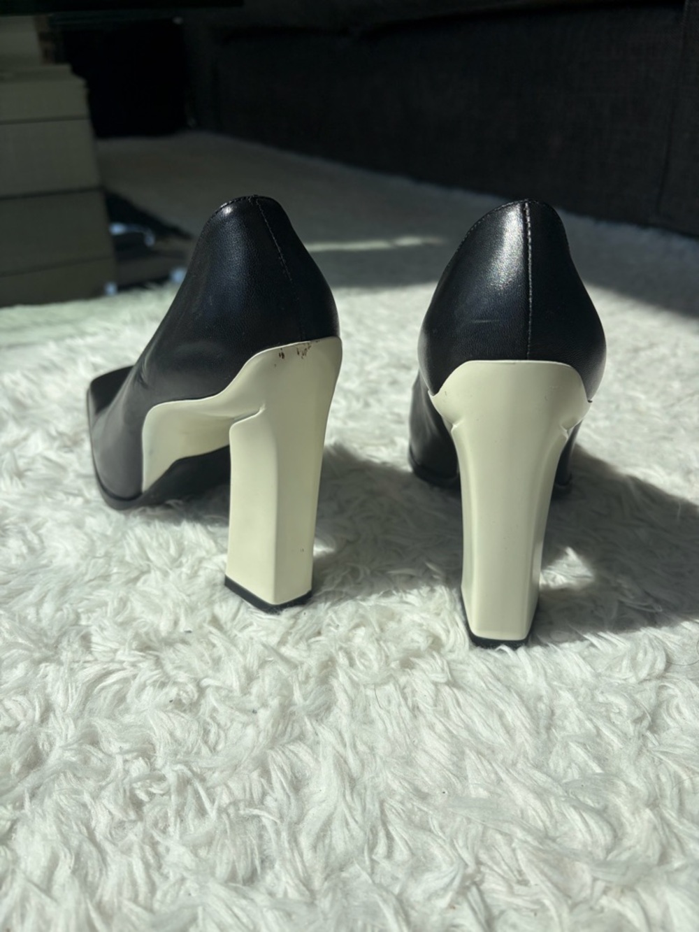 vintage 90s Prada sculptural heels size 38 rare - Picture 5 of 8